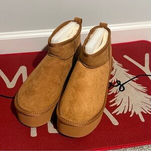 Tan Suede Ankle Boots from a Boutique